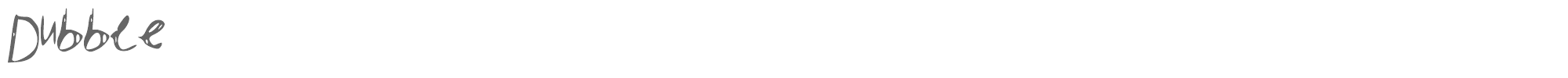 Sample characters Dubble Font
