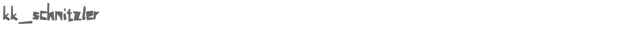 Sample characters KK Schnitzler Font