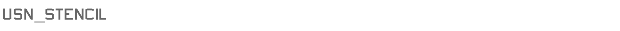 Sample characters USN Stencil Font