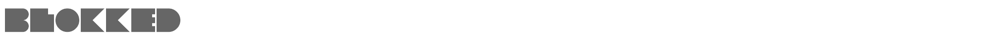 Sample characters Blokked Font