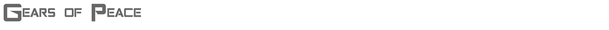 Sample characters Gears of Peace Font