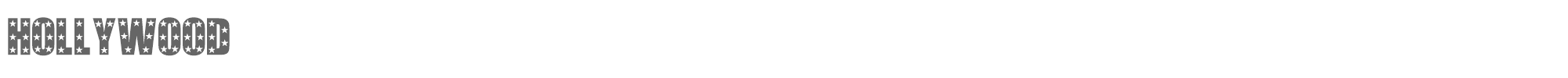 Sample characters Hollywood Font
