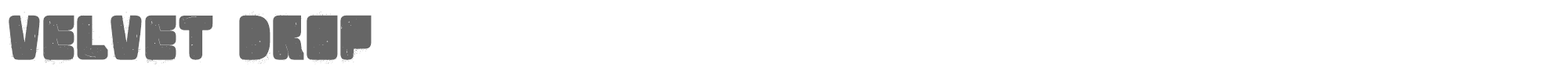 Sample characters Velvet Drop Font