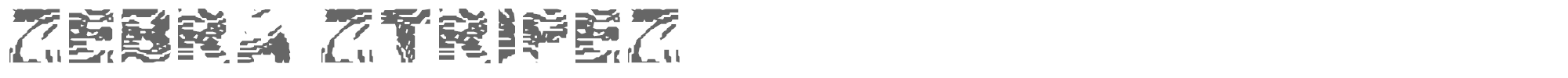 Sample characters Zebra Ztripez Font