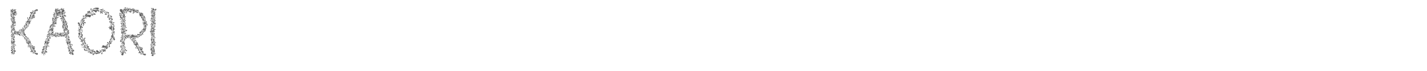 Sample characters Kaori Font