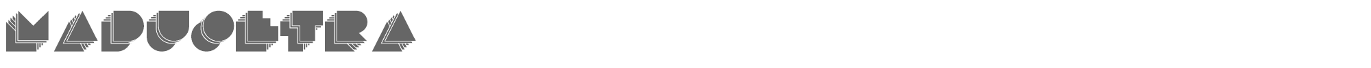 Sample characters Maduo Etra Font