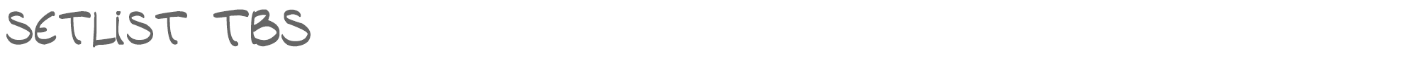 Setlist TBS setlist_tbs.ttf font preview