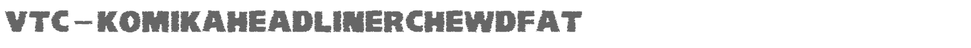 Sample characters VTC Komika Head Liner Font