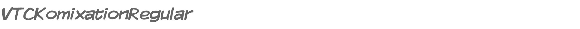 VTC Komixation VTCKomixationRegular.ttf font preview