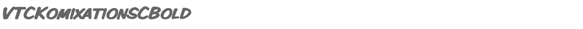 VTC Komixation VTCKomixationSCBold.ttf font preview