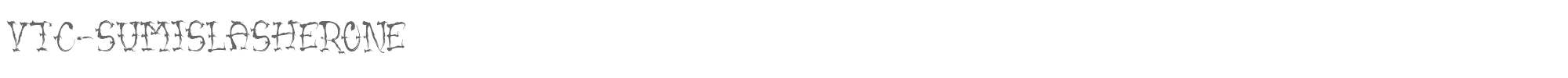 Sample characters VTC Sumi Slasher One Font
