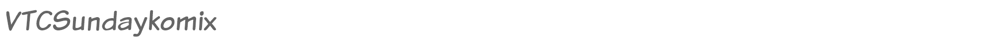 Sample characters VTC Sunday Komix Font