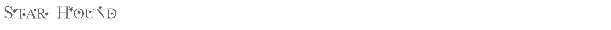 Sample characters Star Hound Font