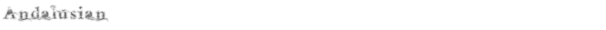 Sample characters Andalusian Font