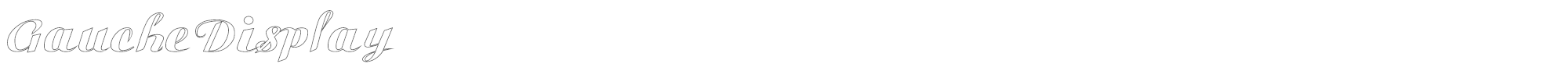 Sample characters Gauche Display Font