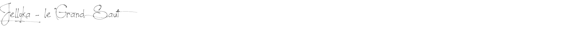 Sample characters Jellyka - le Grand Saut Font
