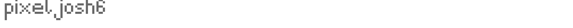 Sample characters Pixeljosh6 Font