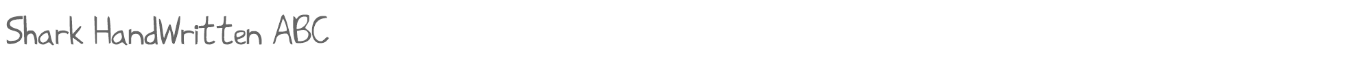 Sample characters Shark HandWritten ABC Font