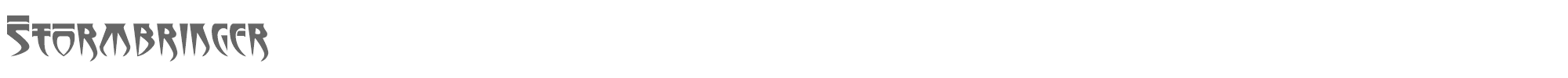 Sample characters Stormbringer Font