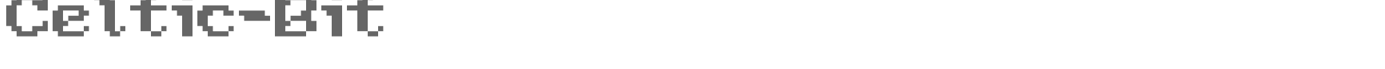 Sample characters Celtic Bit Font