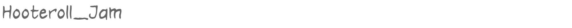 Hooteroll hootj___.ttf font preview