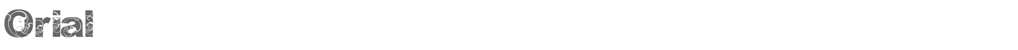 Sample characters Orial Font