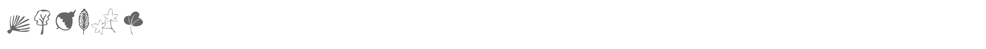 Sample characters Plants Font