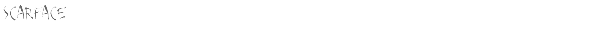 Sample characters Scarface Font