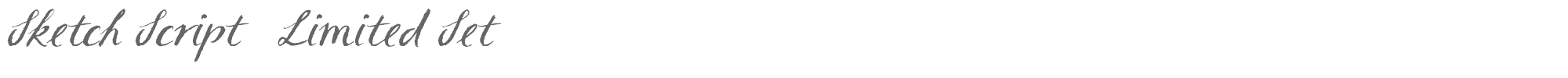 Sample characters Sketch Script Font