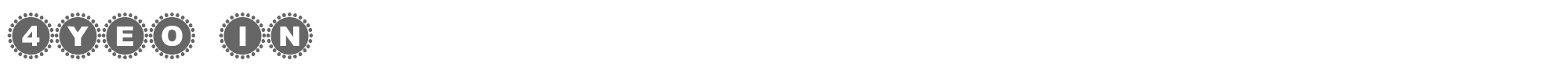 Sample characters 4Yeo In/Out Font