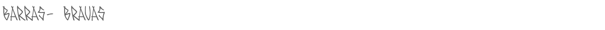 Sample characters Barras-Bravas Font