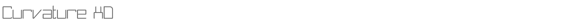 Sample characters Curvature XD Font