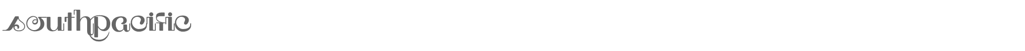 Sample characters South Pacific Font