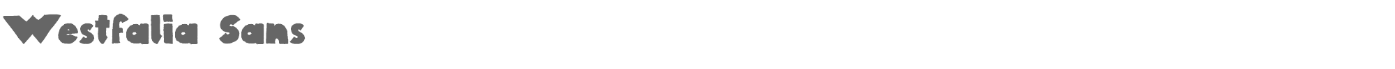 Sample characters Westfalia Sans Font