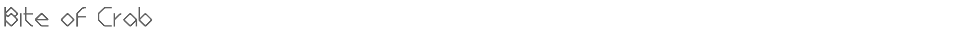 Bite of Crab BITEOFCR.TTF font preview
