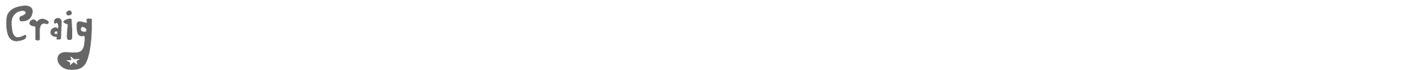 Sample characters Craig Font