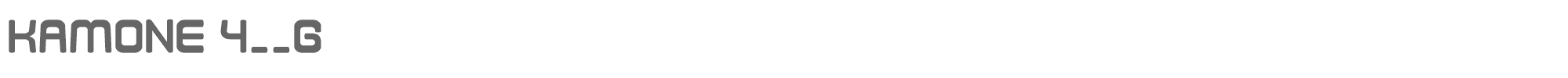 Sample characters Kamone 4 G Font