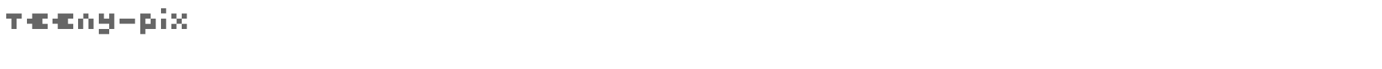 Sample characters Teeny Pix Font
