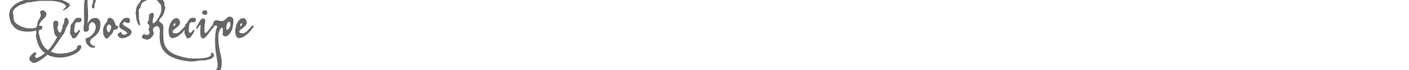 Sample characters Tychos Recipe Font