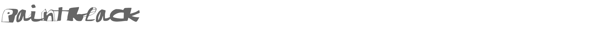 Paint Black paintblack.ttf font preview