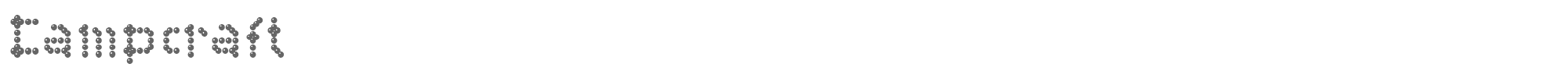 Sample characters Campcraft Font