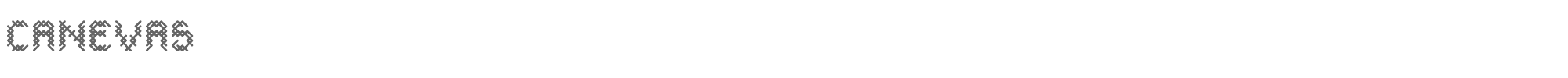 Sample characters Canevas Font
