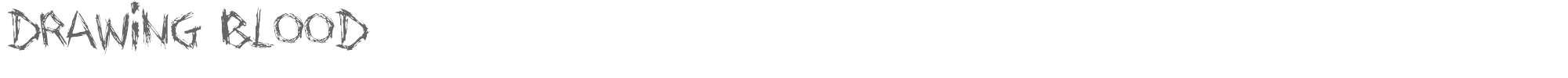 Sample characters Drawing Blood Font