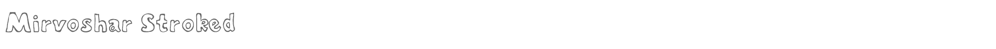 Sample characters Mirvoshar Font