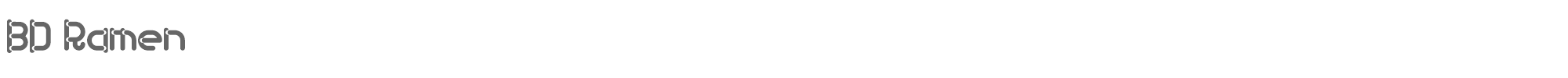 Sample characters BD Ramen Font
