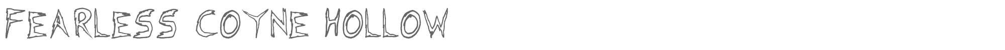Sample characters Fearless Coyne Font