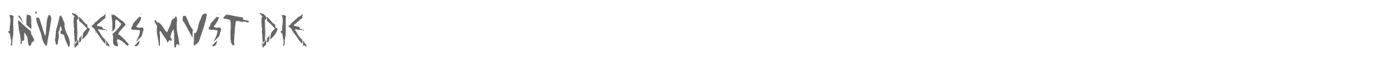 Sample characters Invaders Must Die Font