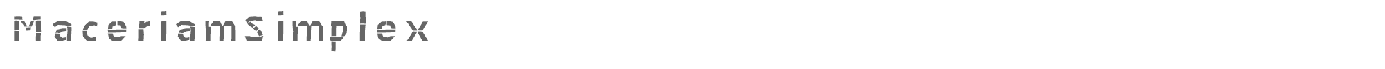 Maceriam Simplex MaceriamSimplex.ttf font preview