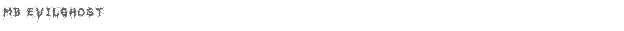 Sample characters MB Evil Ghost Font
