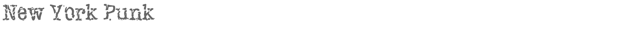 New York Punk NewYorkPunk.ttf font preview